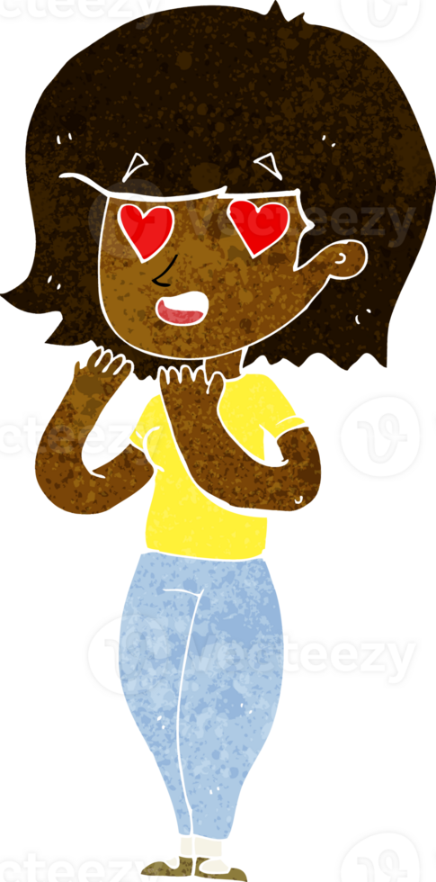 cartoon woman in love png