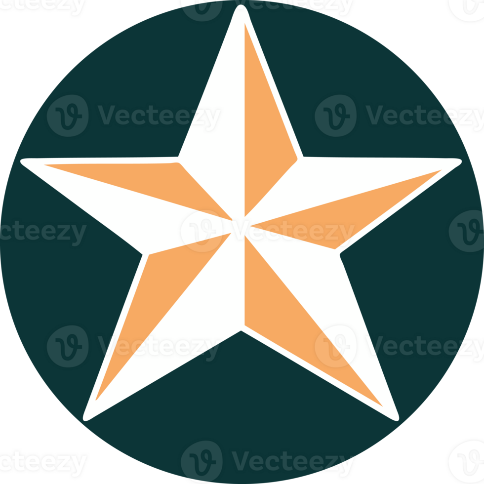 iconic tattoo style image of a star png