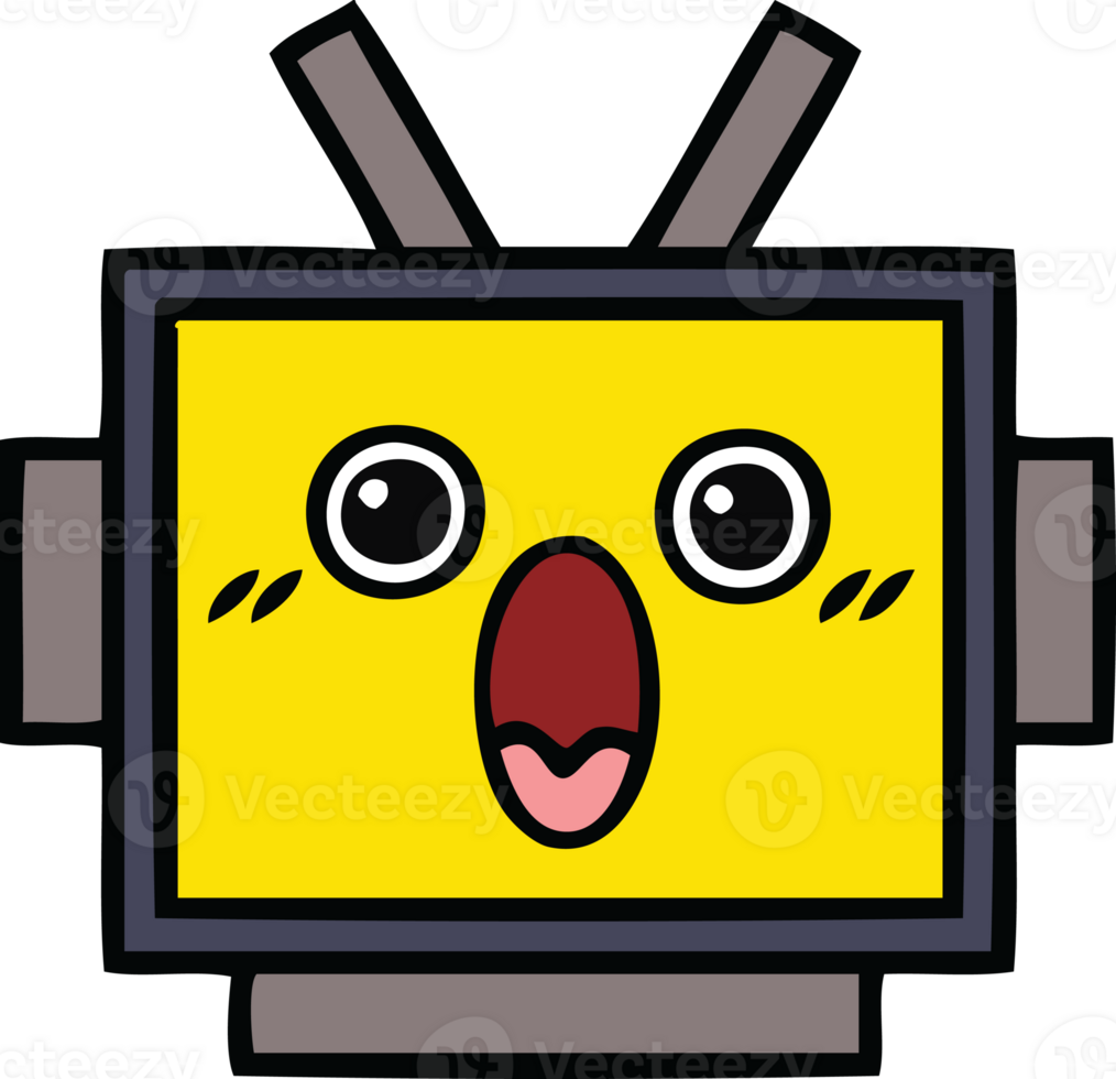 cute cartoon of a robot head png