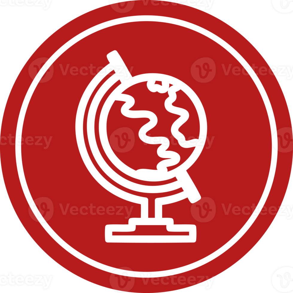 globe map circular icon symbol png