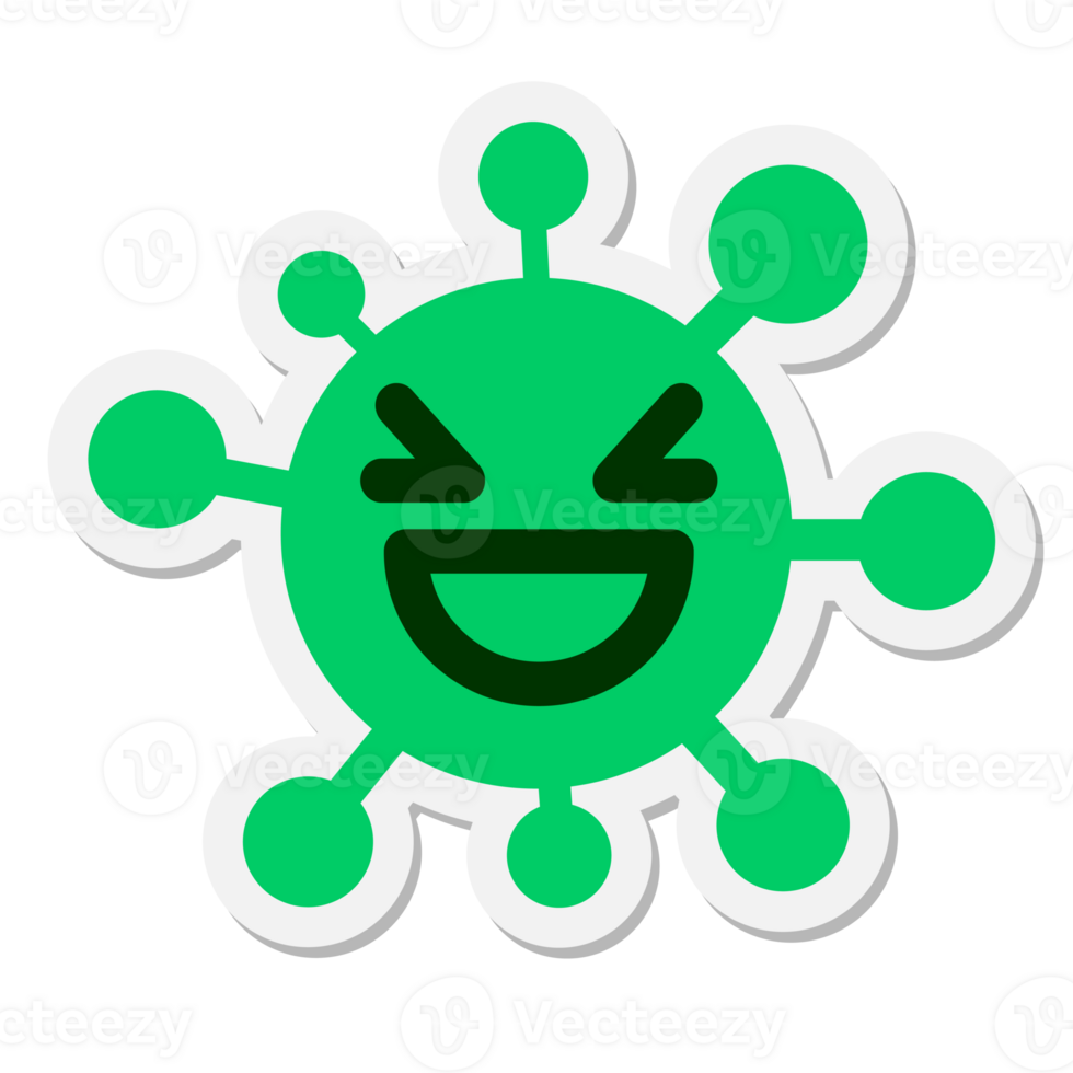 laughing mean virus sticker png