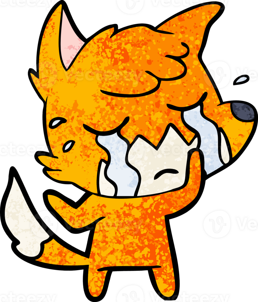 crying fox cartoon png