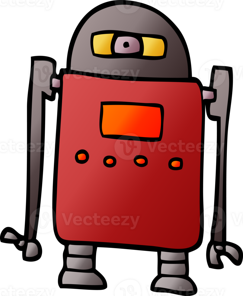 cartoon doodle robot png