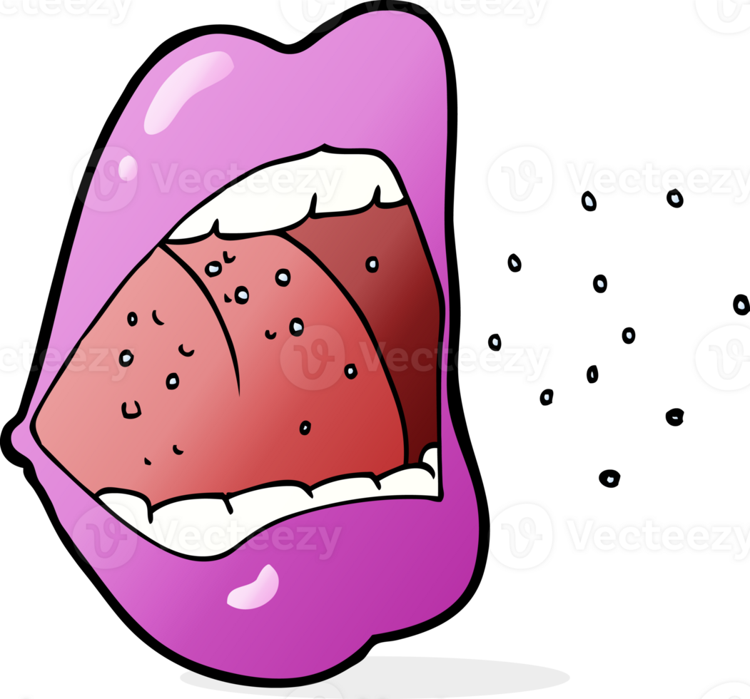 cartoon sneezing mouth png