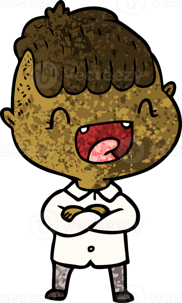 cartoon happy boy laughing png