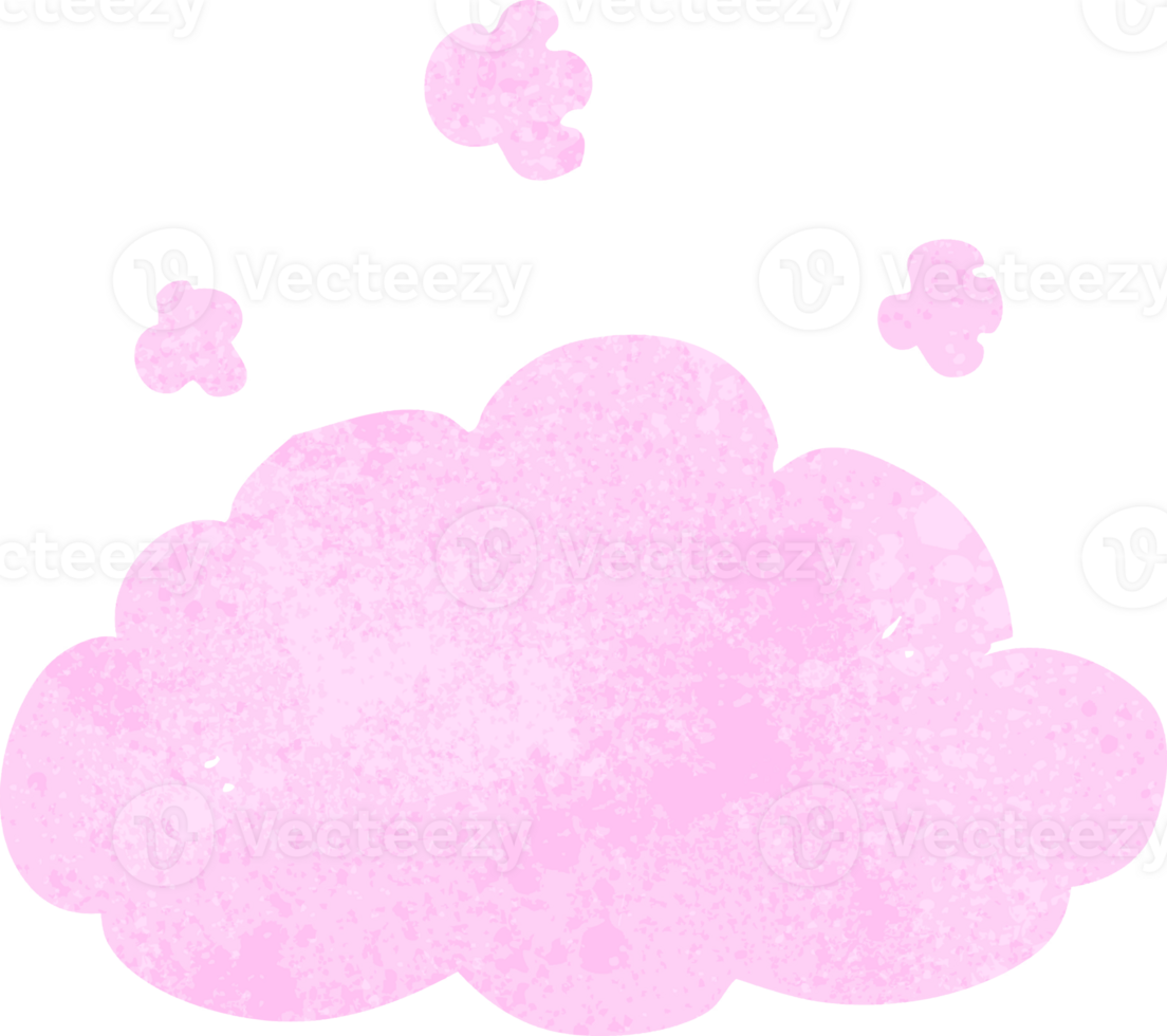 cartoon fluffy pink cloud png