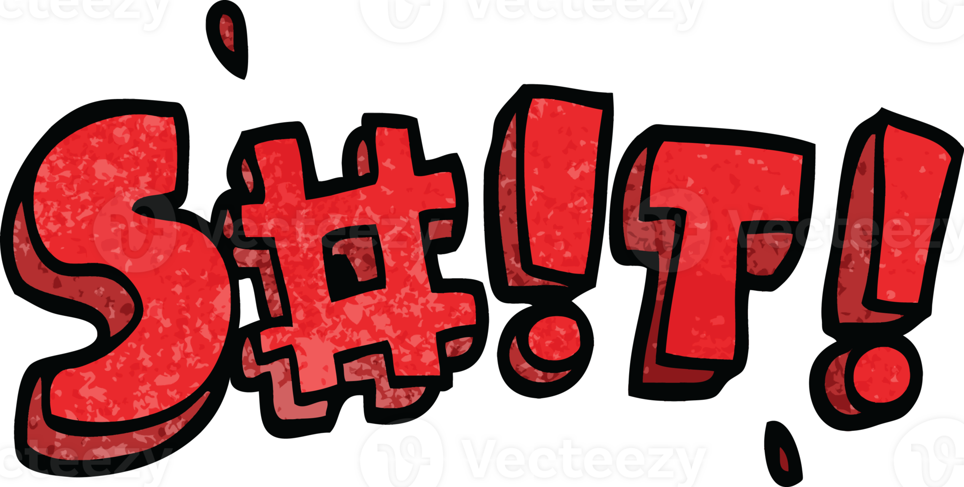 cartoon doodle swear word png