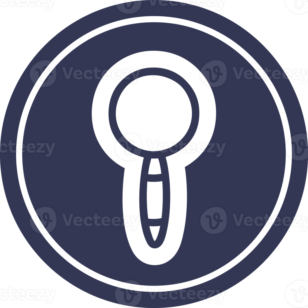 magnifying glass circular icon symbol png