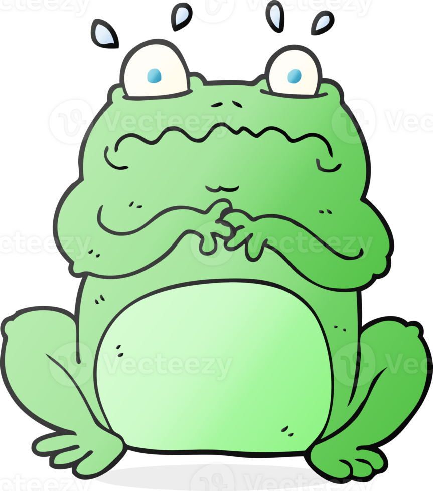 hand drawn cartoon funny frog png