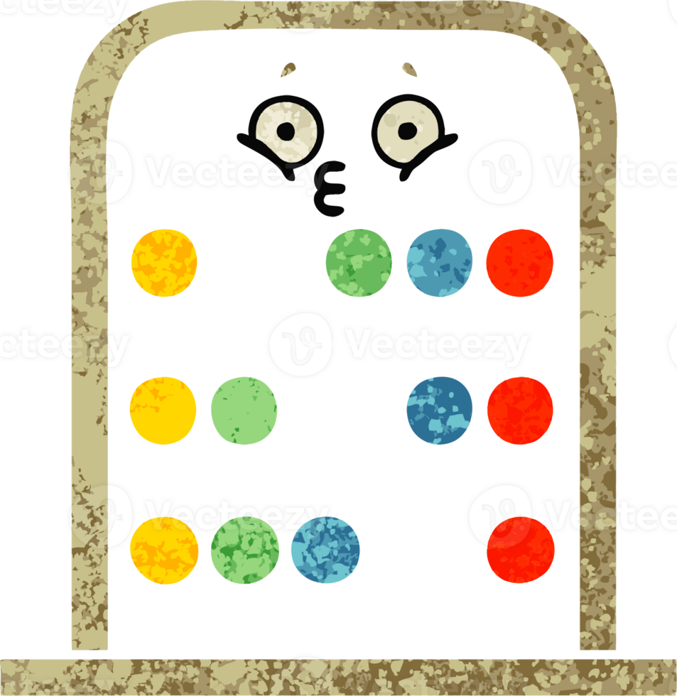 retro illustration style cartoon of a abacus png