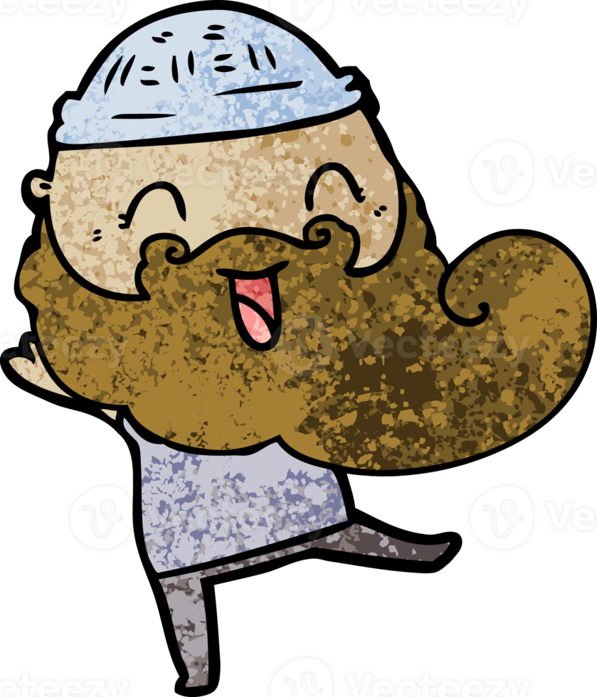 happy bearded man png