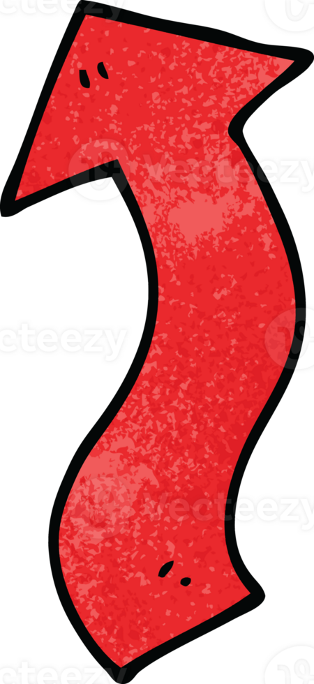 cartoon doodle directing arrow png
