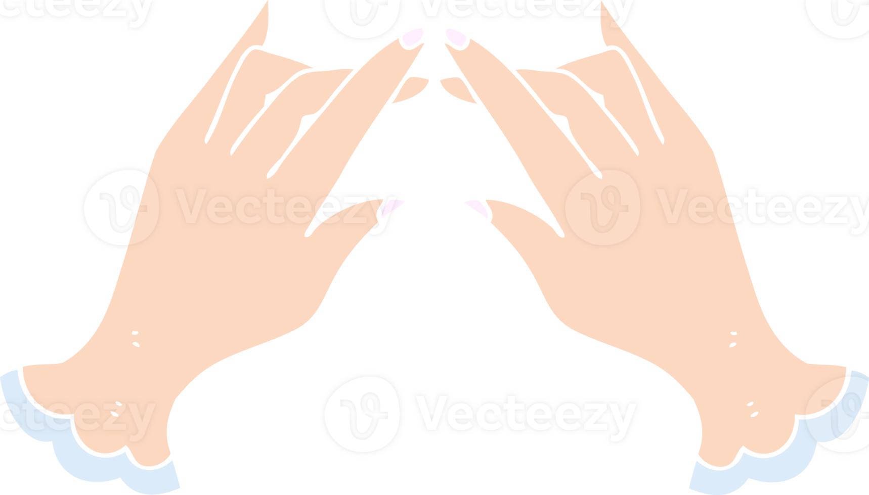 flat color illustration of hands png