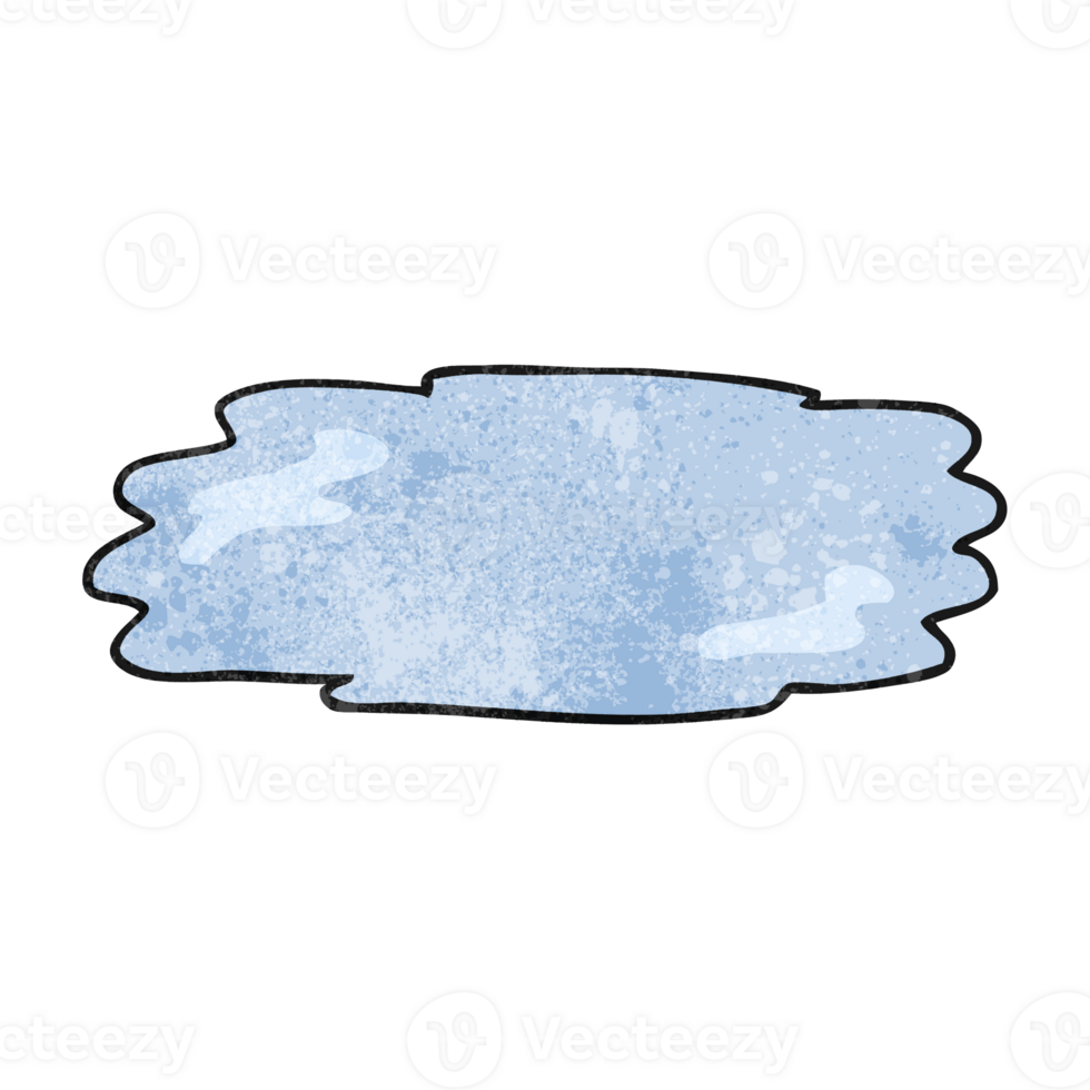 hand textured cartoon puddle png