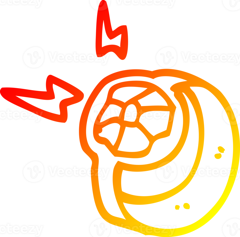warm gradient line drawing of a cartoon magical power ring png