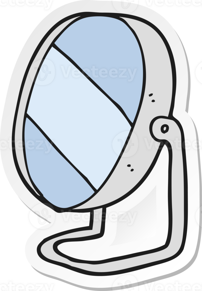 sticker of a cartoon bathroom mirror png