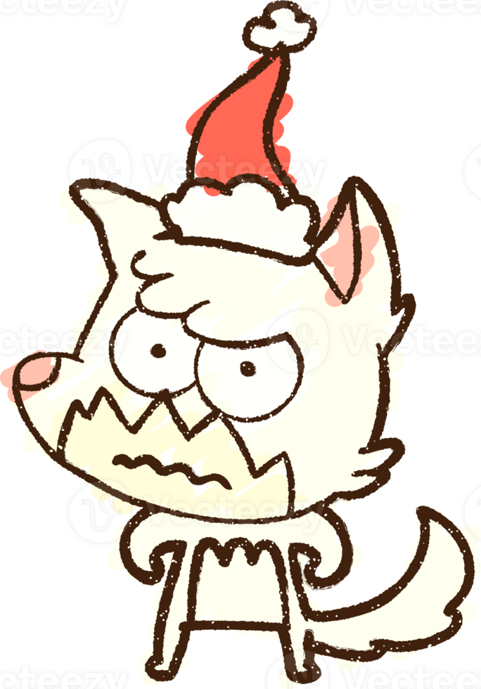 Christmas Dog Chalk Drawing png