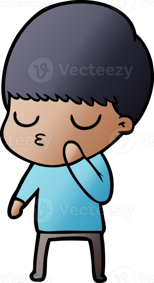 cartoon calm boy png