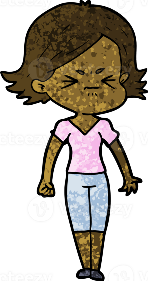 cartoon angry woman png