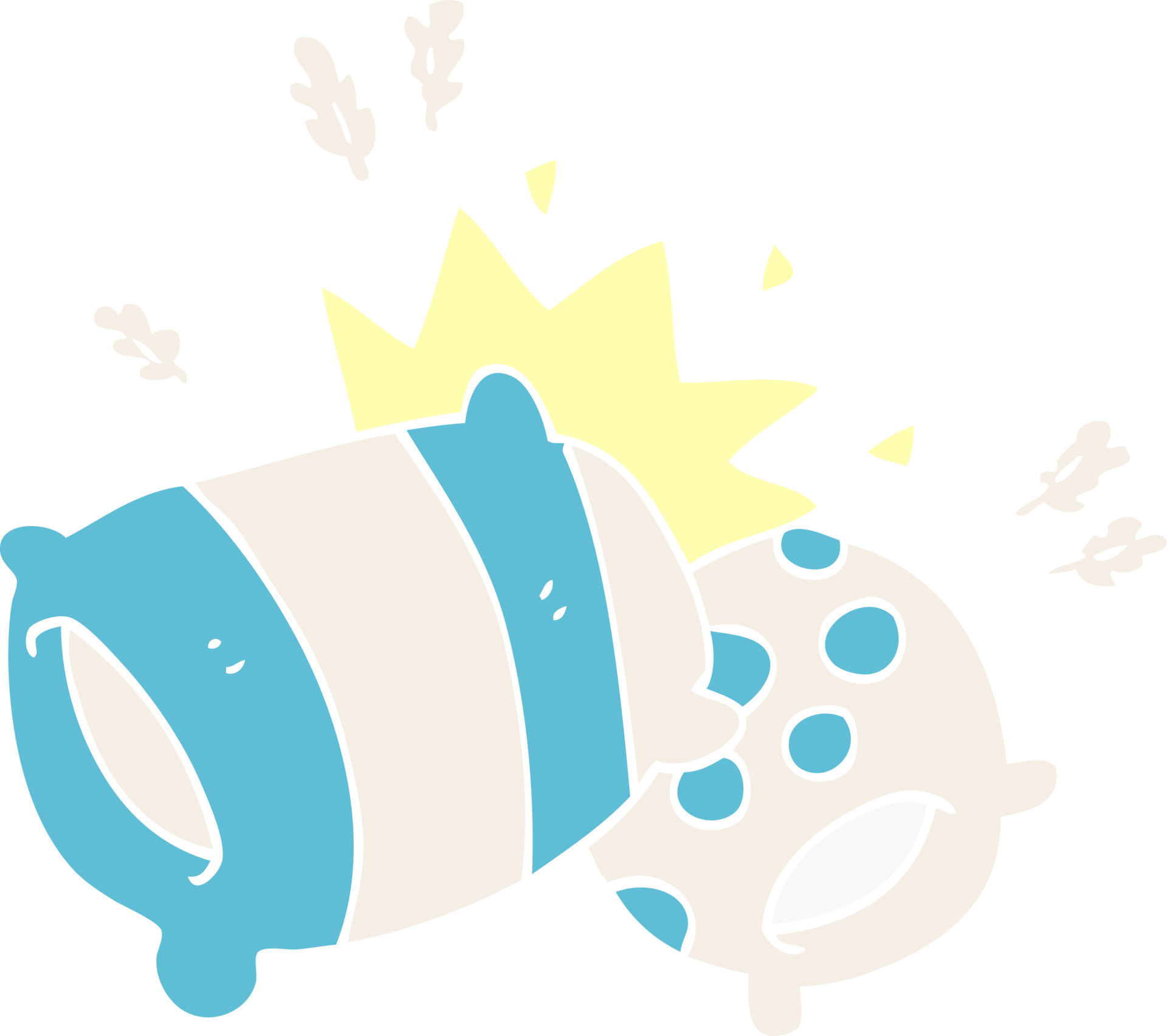 cartoon doodle pillow fight 45212293 PNG