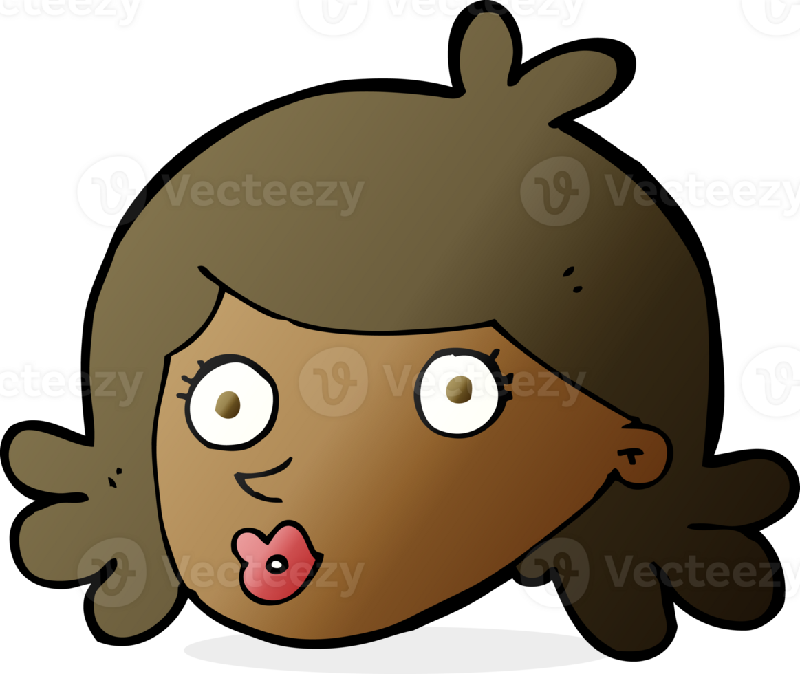 cartoon pretty face png