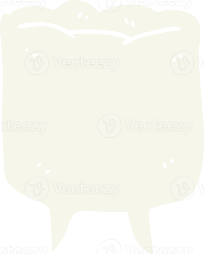 flat color style cartoon tooth png