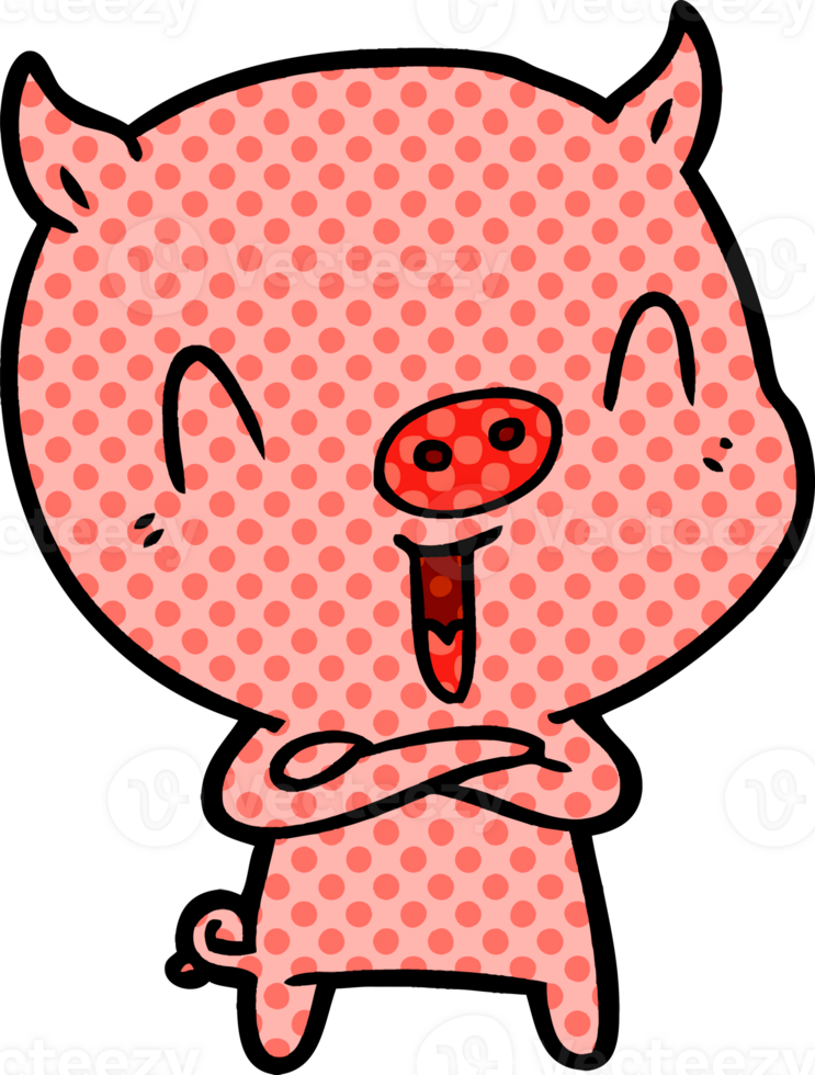 happy cartoon pig png