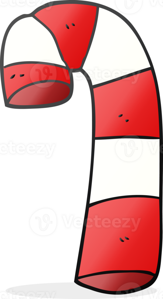 hand drawn cartoon candy cane png