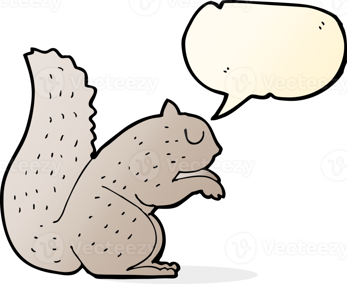 cartoon squirrel with speech bubble png