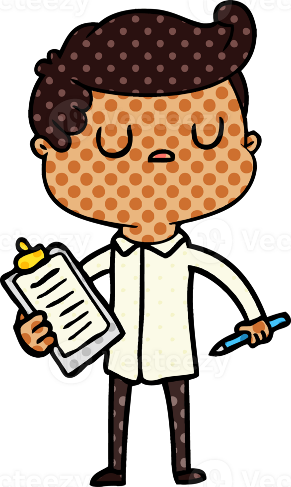 cartoon aloof man png