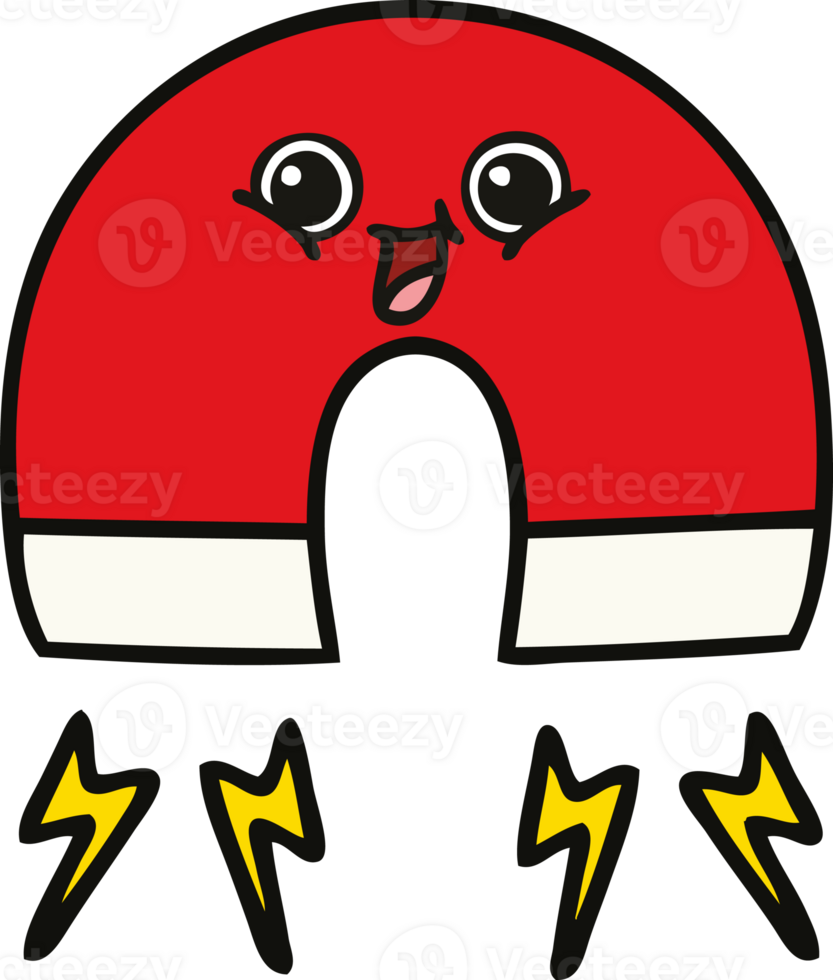 cute cartoon of a magnet png