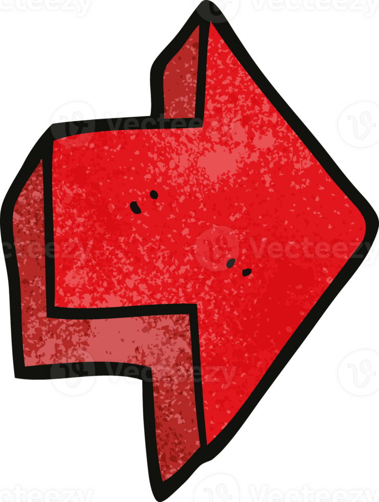 cartoon doodle red arrow png
