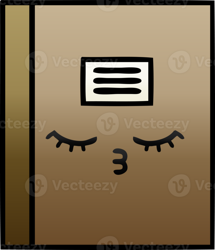 gradient shaded cartoon of a notebook png