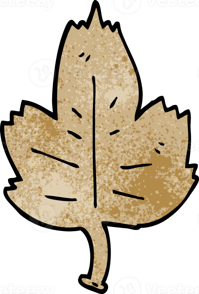 cartoon doodle leaf png
