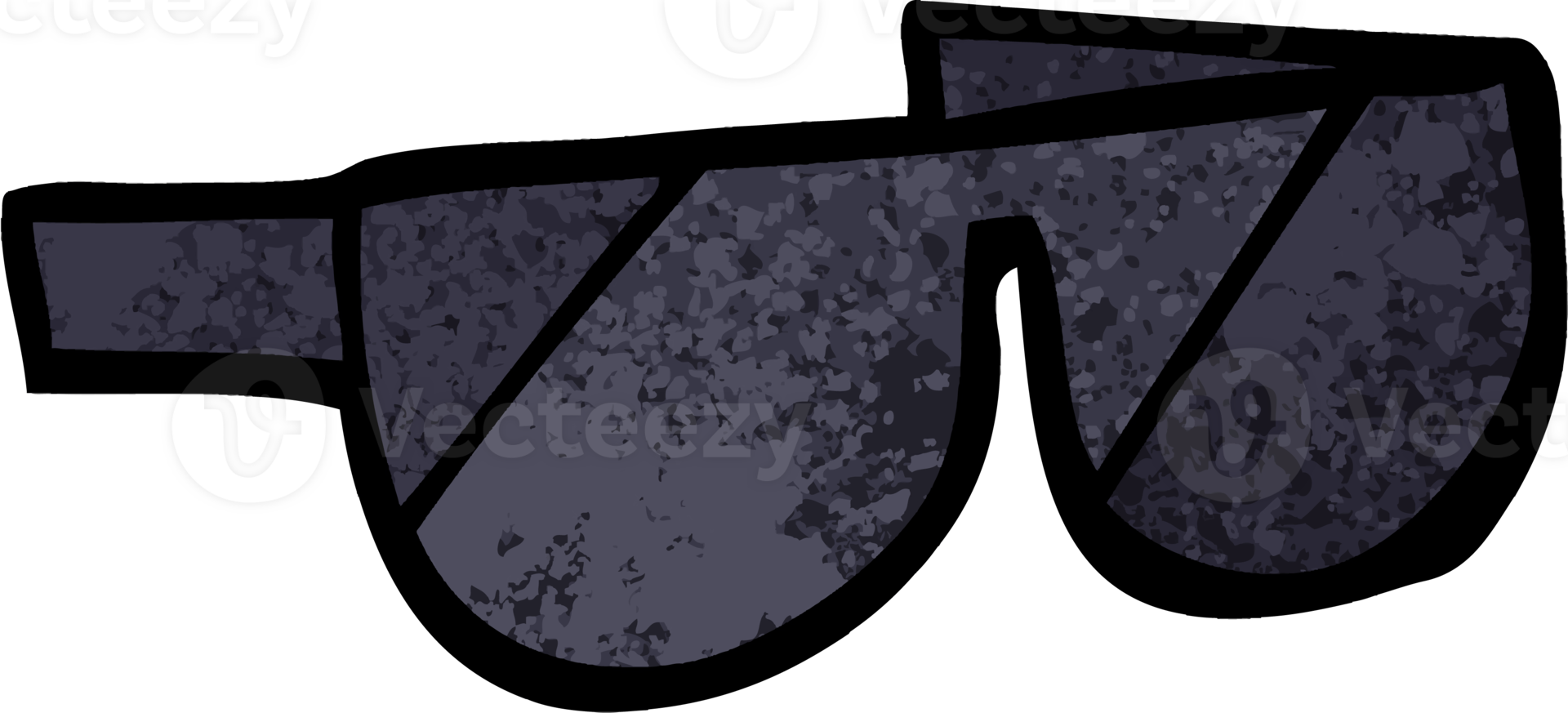 grunge textured illustration cartoon sunglasses png