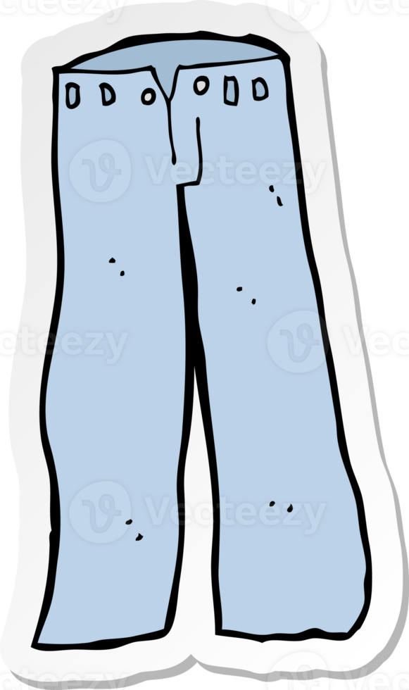 sticker of a cartoon jeans png