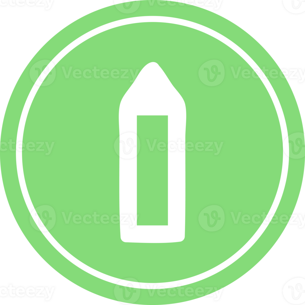 simple pencil circular icon symbol png