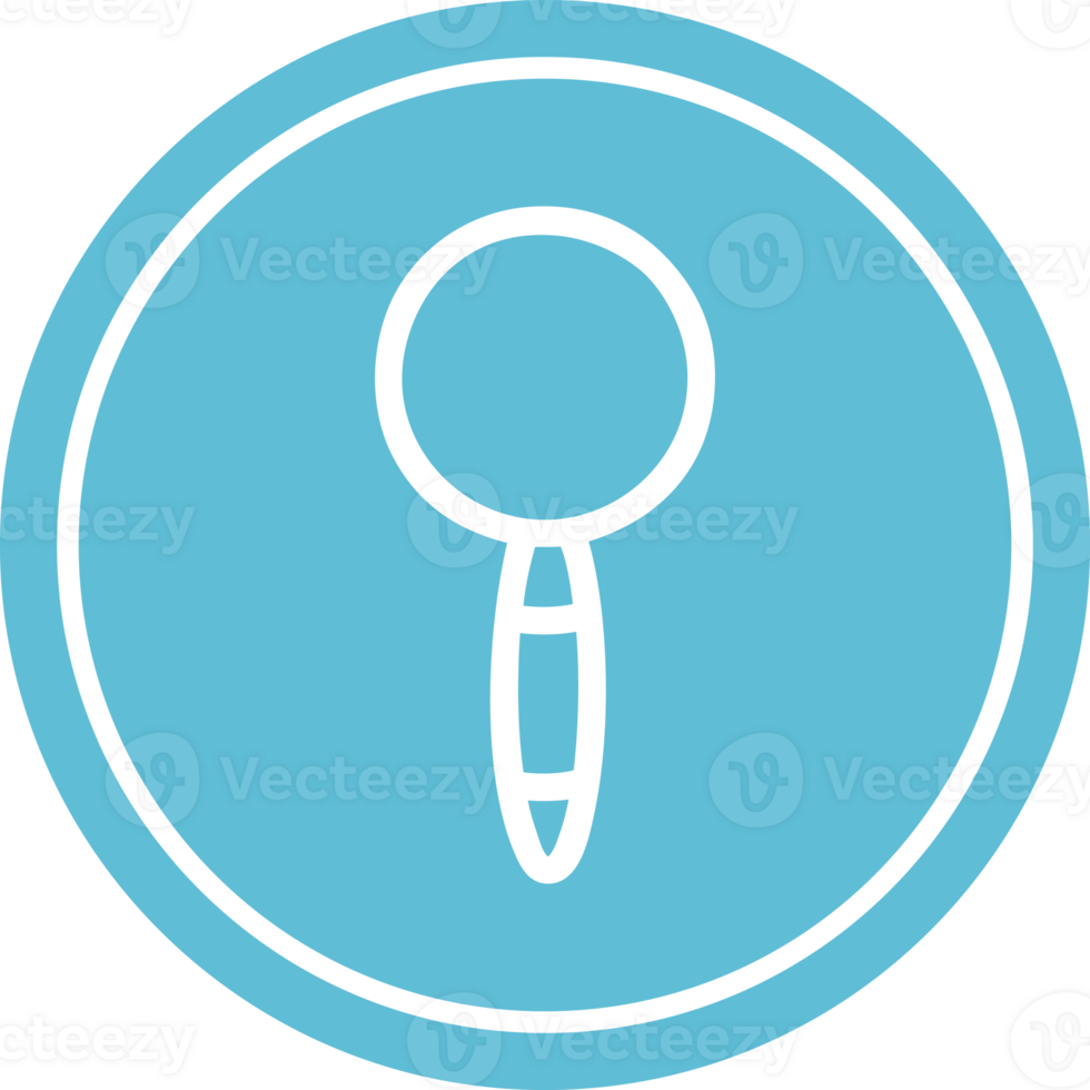 magnifying glass circular icon symbol png