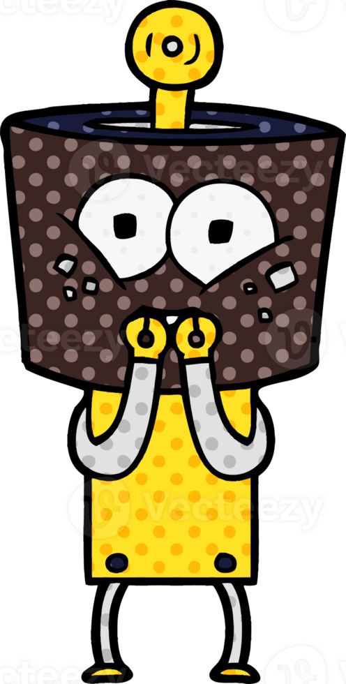happy cartoon robot laughing nervously png