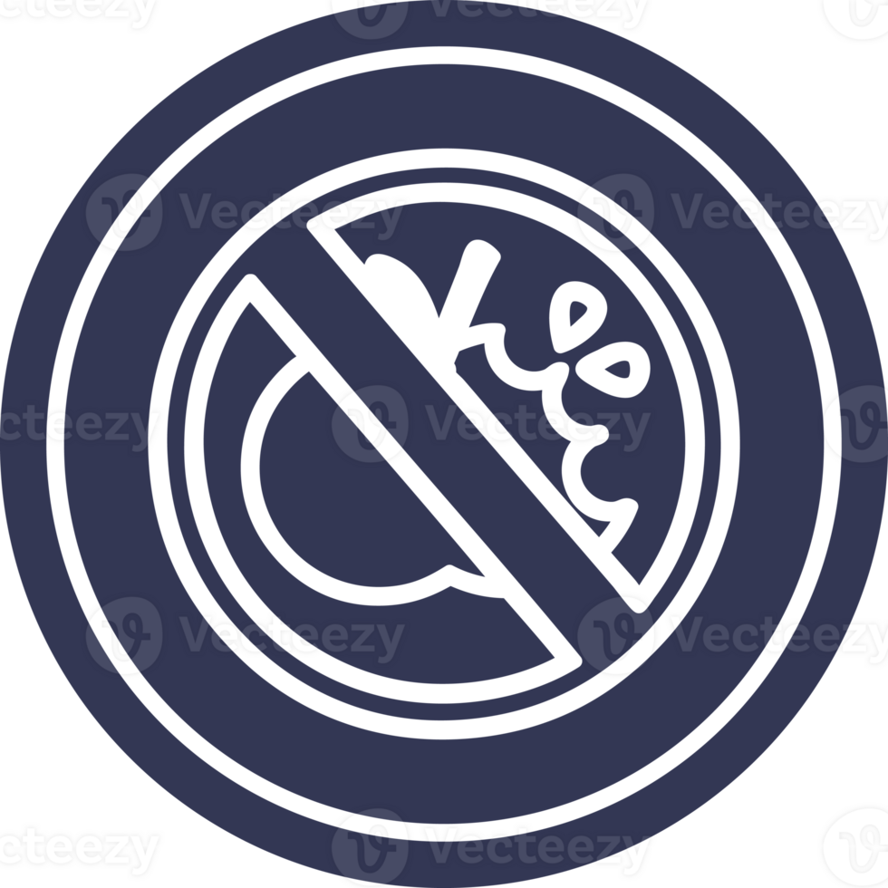 no healthy food circular icon symbol png