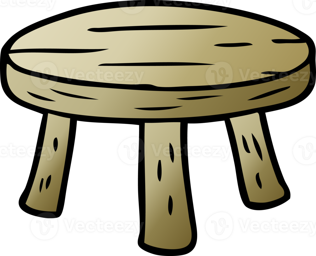cartoon small wooden stool png