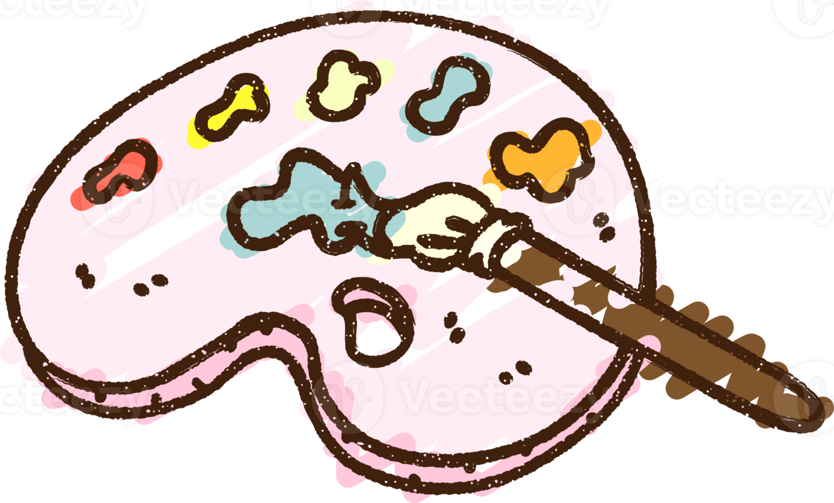 Artist Pallette Chalk Drawing png