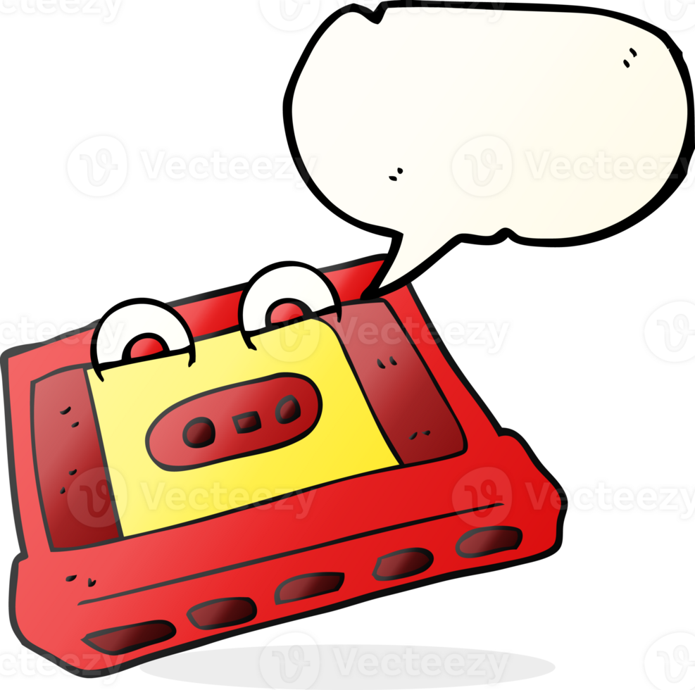 hand drawn speech bubble cartoon cassette tape png
