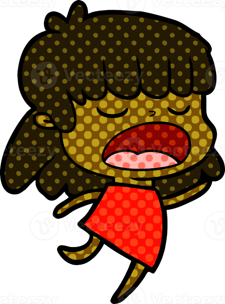 cartoon woman talking loudly png