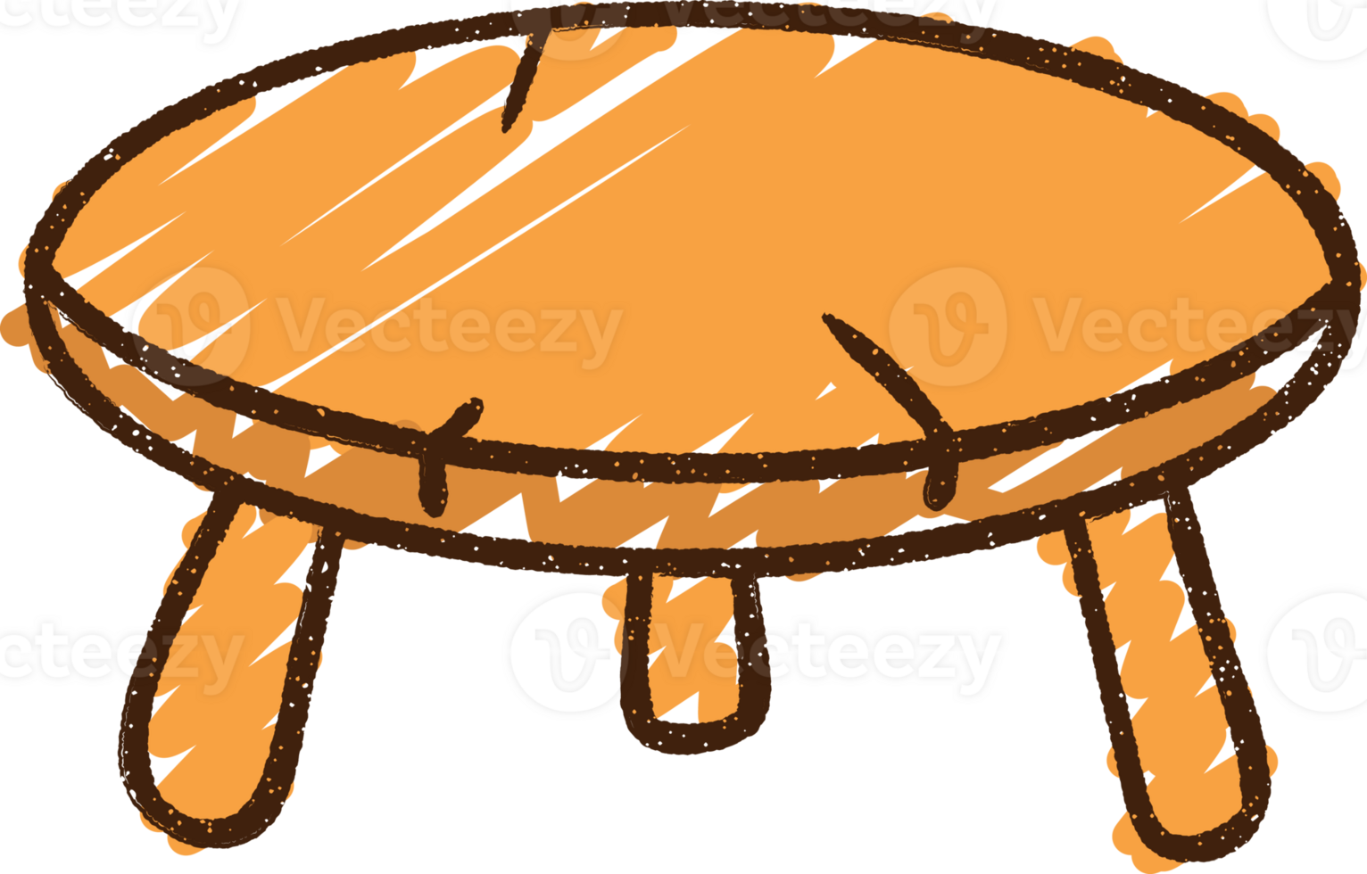 Round Table Chalk Drawing png