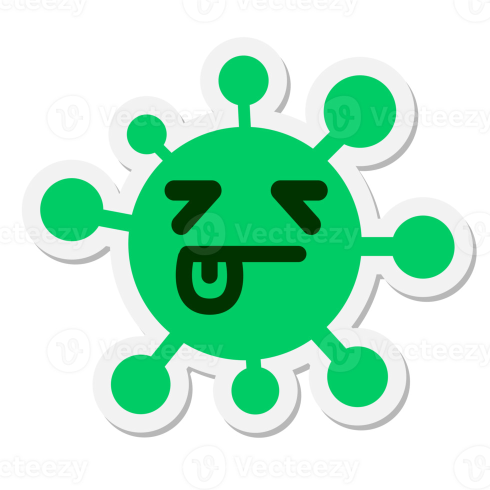 simple sleeping virus sticker png