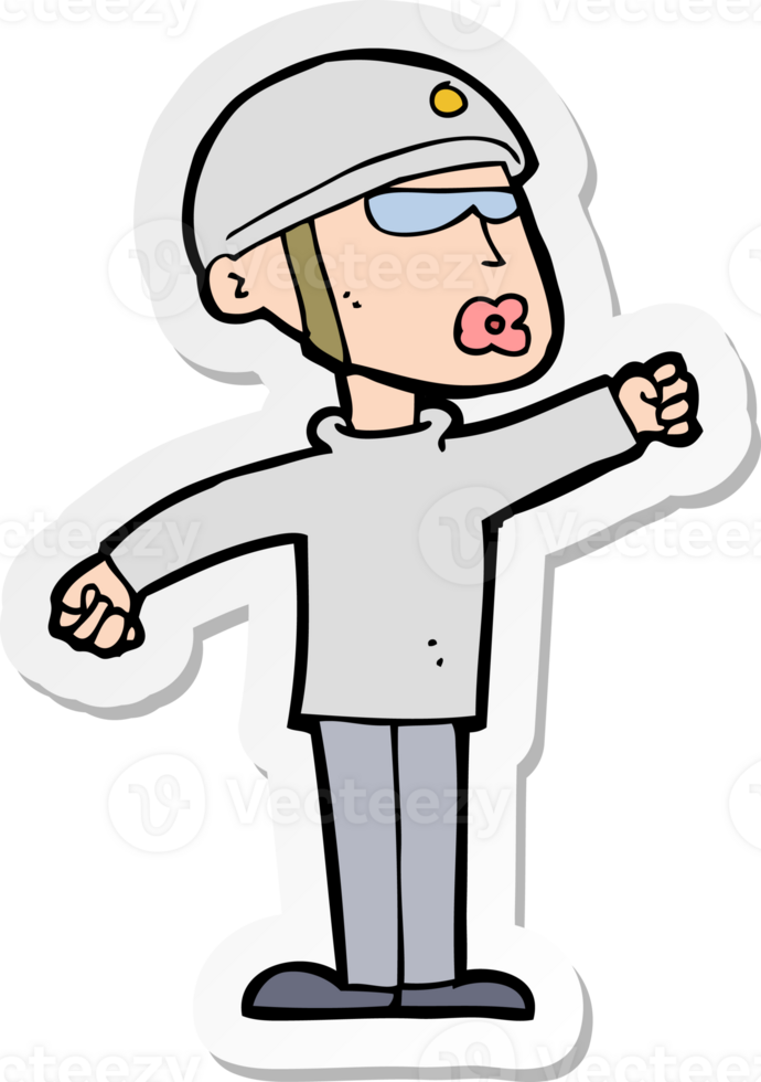 sticker of a cartoon security guy png