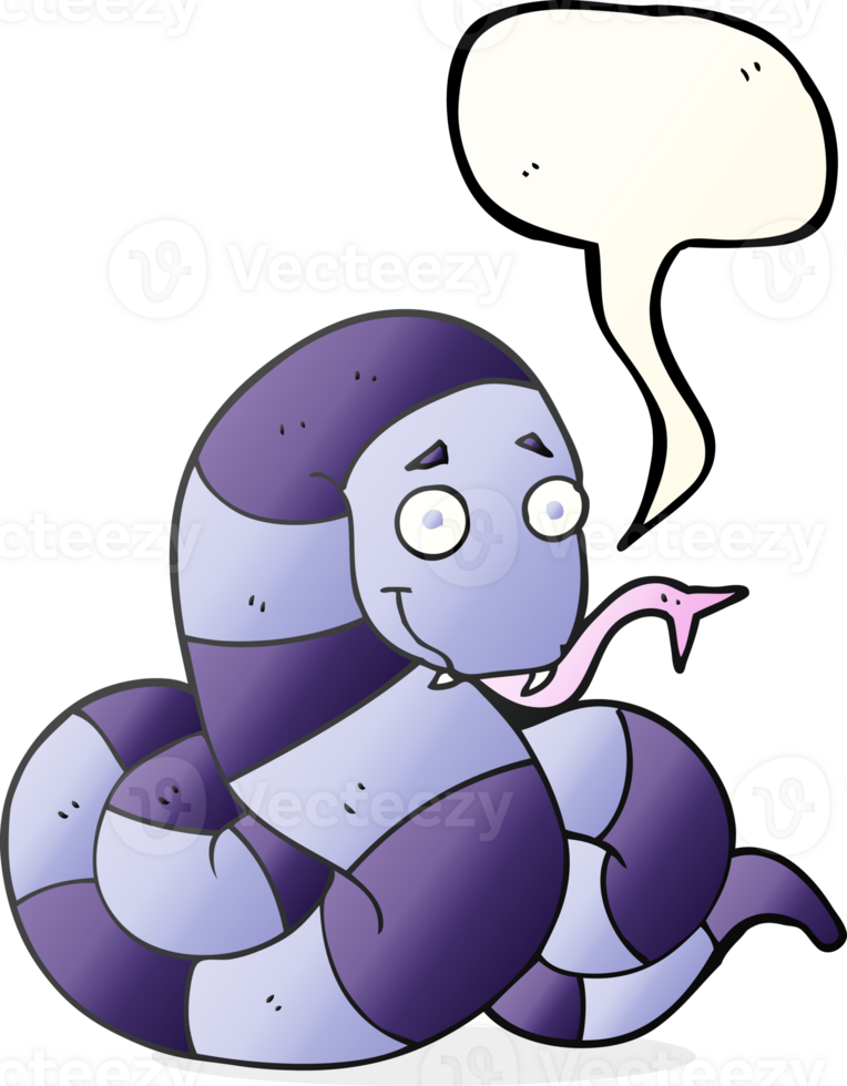 hand drawn speech bubble cartoon snake png