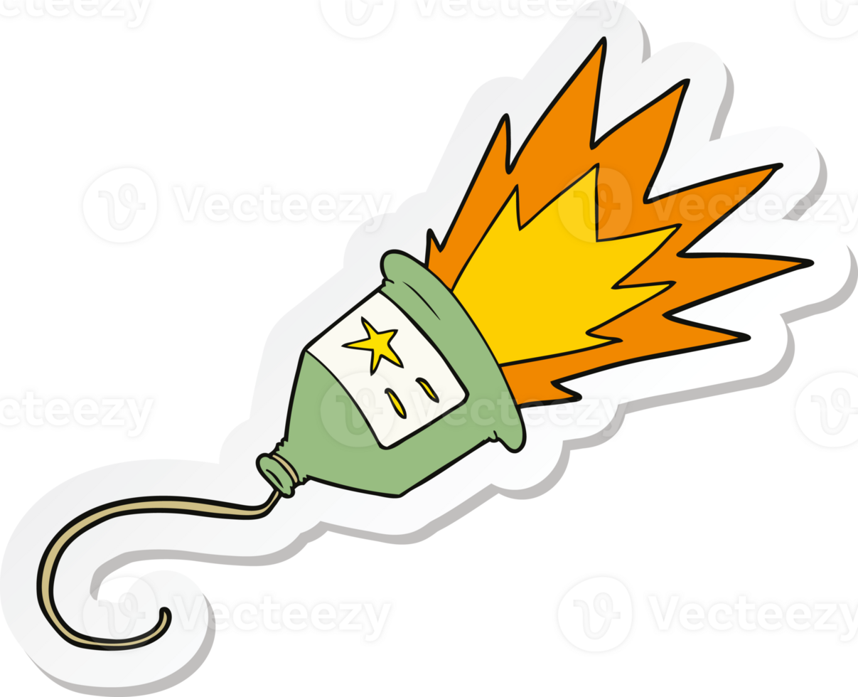 sticker of a party popper cartoon png