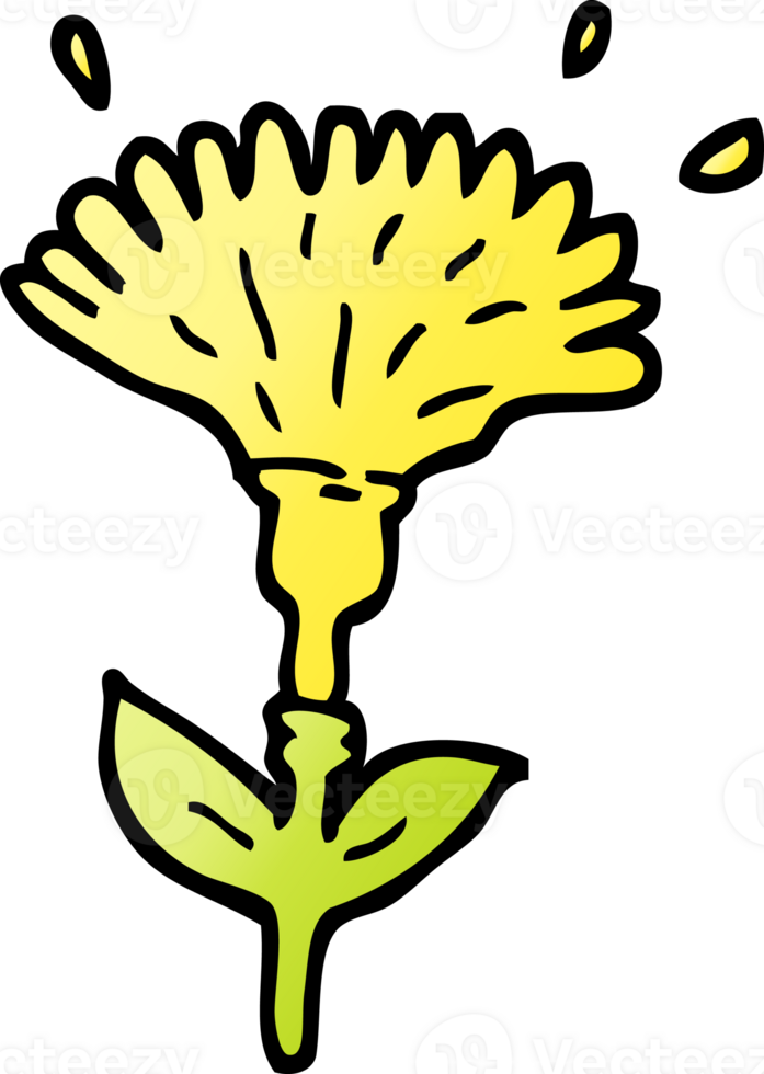 vector gradient illustration cartoon dandelion opening png